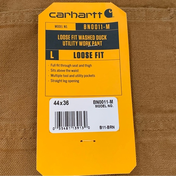 *NWT* Carhartt Loose Fit Washed Duck Utility Work Jeans / Pants - Picture 8 of 9